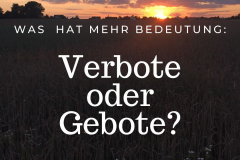 Gebote oder Verbote