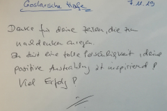 Auszug aus dem Gästebuch